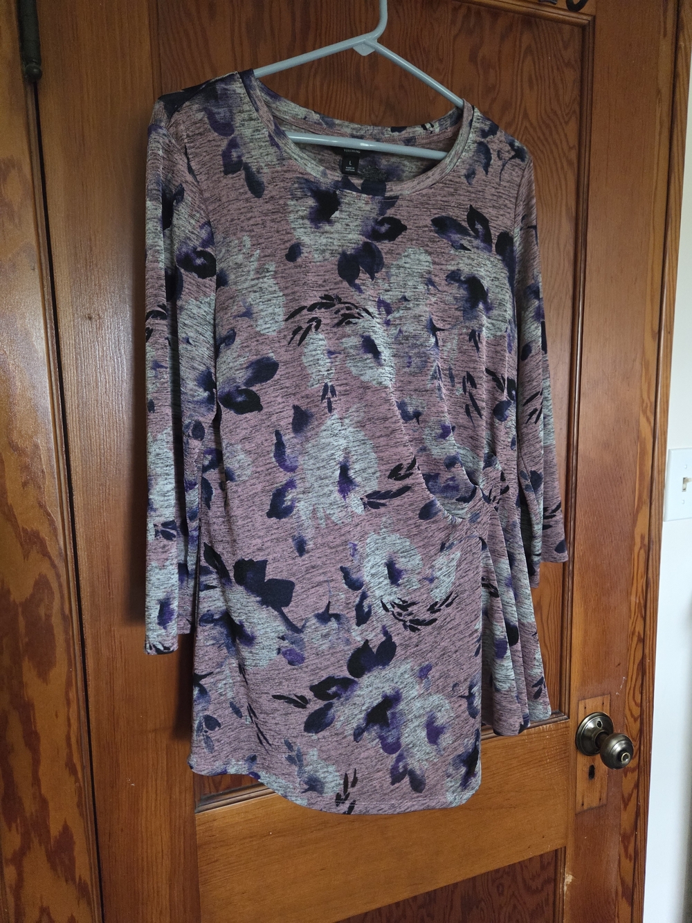 Simply Vera Vera Wang Purple Floral Tunic Top